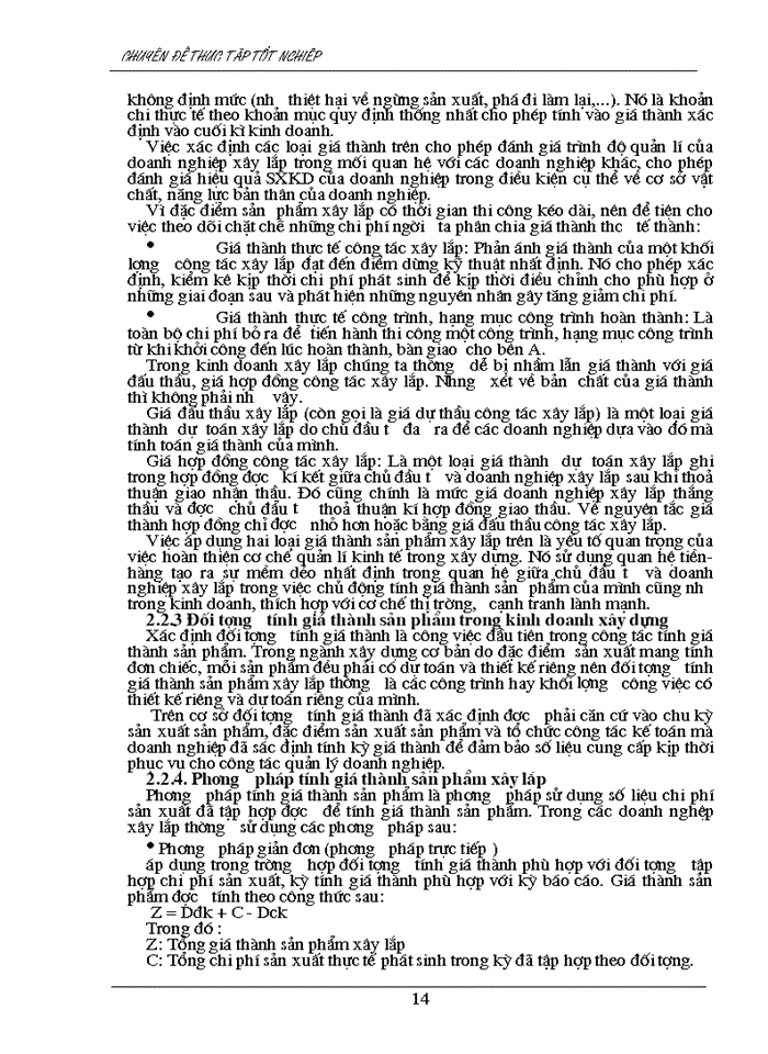 image for page Tình hình thực tế về kế toán chi phí sản xuất và tính giá thành sản phẩm tại xí nghiệp xây dựng công trình giao thông.