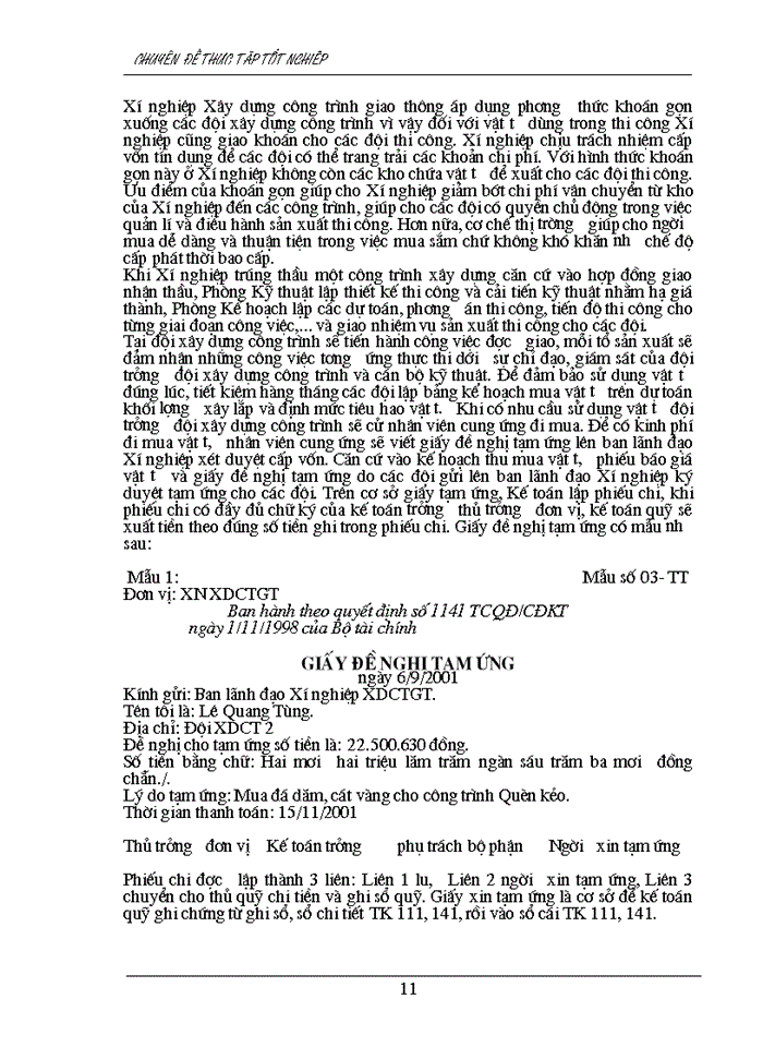 image for page Tình hình thực tế về kế toán chi phí sản xuất và tính giá thành sản phẩm tại xí nghiệp xây dựng công trình giao thông.