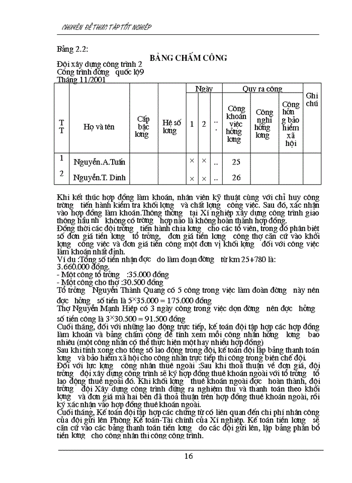 image for page Tình hình thực tế về kế toán chi phí sản xuất và tính giá thành sản phẩm tại xí nghiệp xây dựng công trình giao thông.