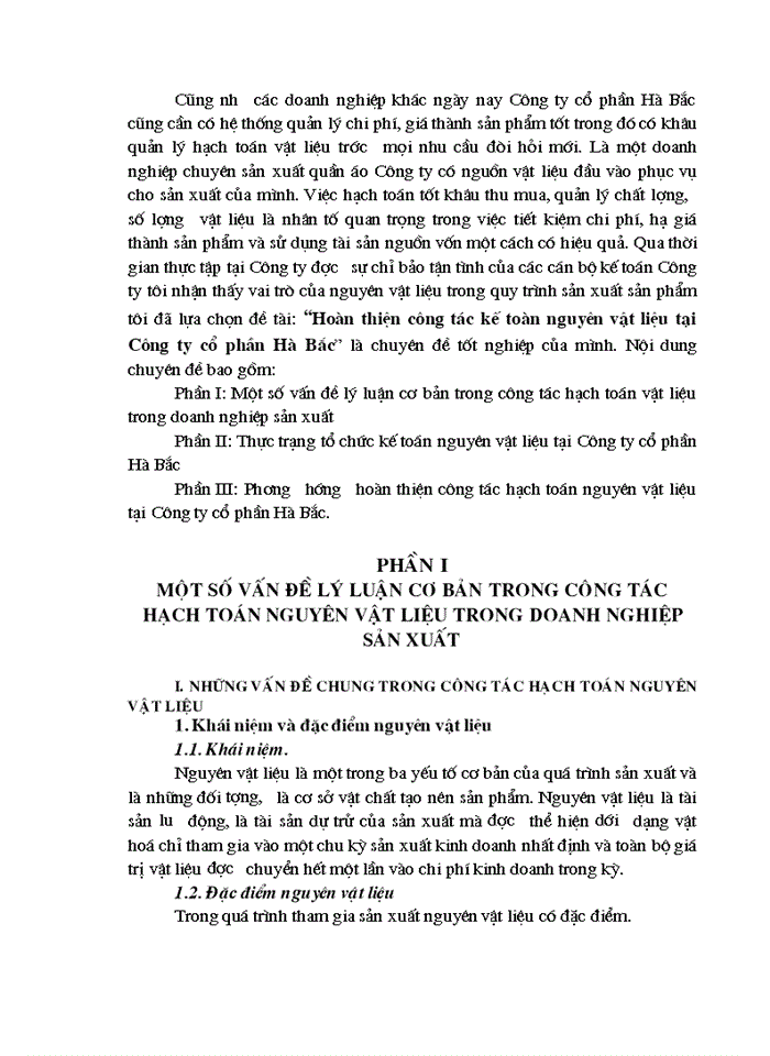 image for page Hoàn thiện công tác kế toàn nguyên vật liệu tại Công ty cổ phần Hà Bắc
