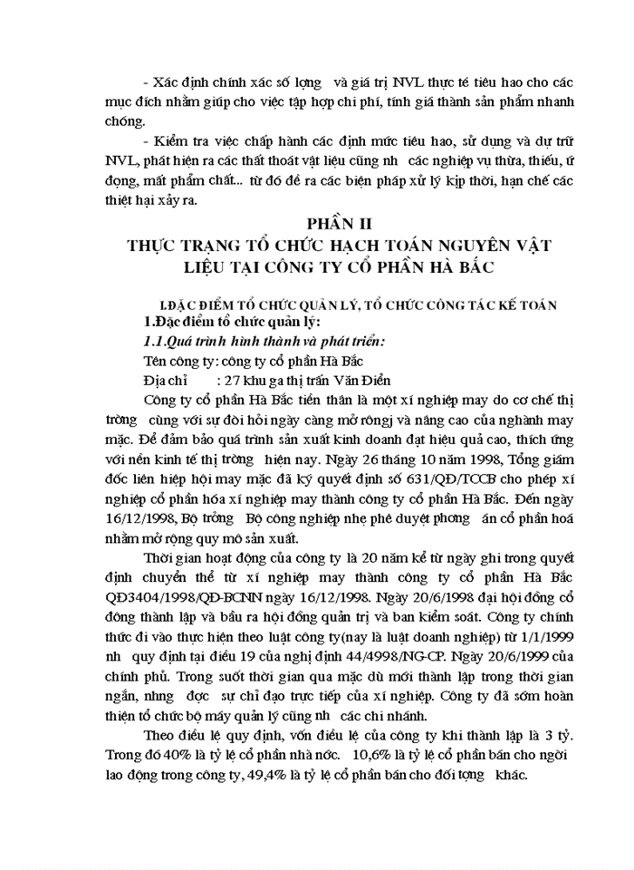 image for page Hoàn thiện công tác kế toàn nguyên vật liệu tại Công ty cổ phần Hà Bắc