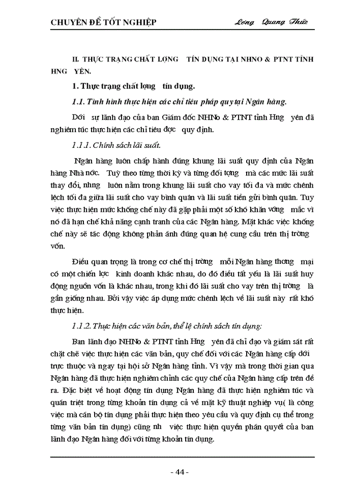 image for page Giải pháp nâng cao chất lượng tín dụng tại Ngân hàng nông nghiệp và phát triển nông thôn tỉnh Hưng Yên
