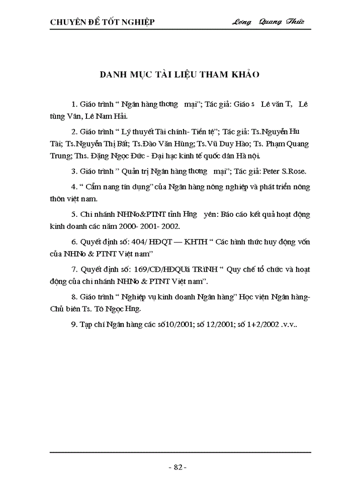 image for page Giải pháp nâng cao chất lượng tín dụng tại Ngân hàng nông nghiệp và phát triển nông thôn tỉnh Hưng Yên
