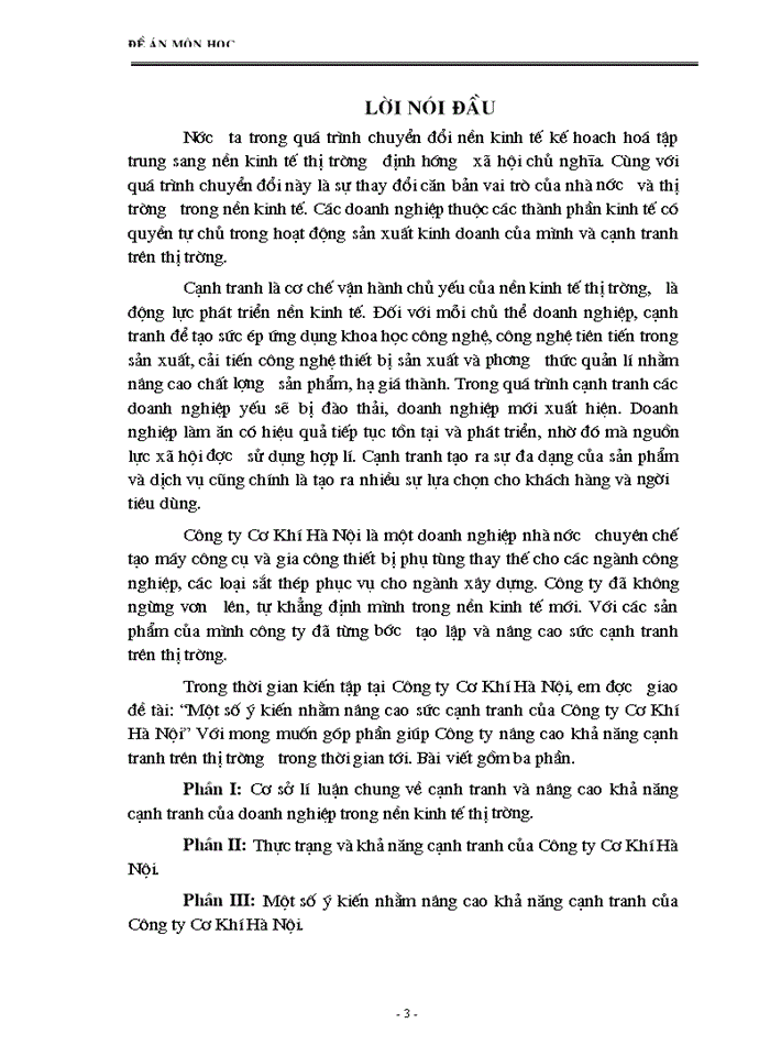 image for page Một số ý kiến nhằm nâng cao sức cạnh tranh của Công ty Cơ Khí Hà Nội