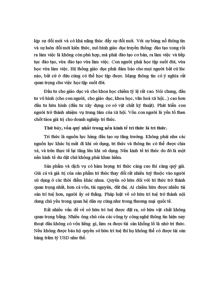 image for page Ảnh hưởng của kinh tế tri thức tới sự nghiệp công nghiệp hoá, hiện đại hoá ở nước ta