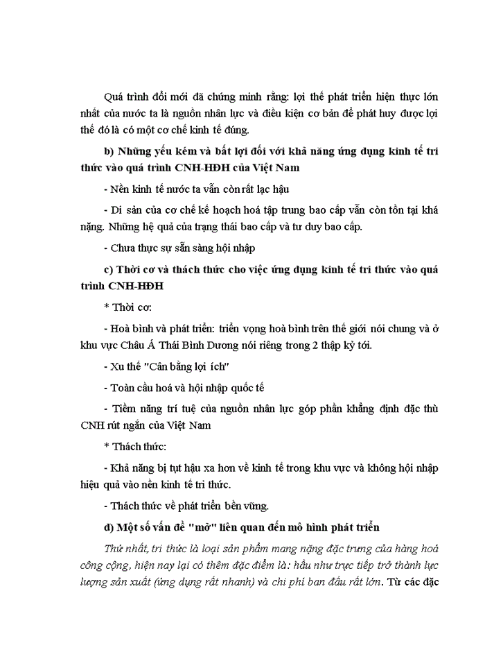 image for page Ảnh hưởng của kinh tế tri thức tới sự nghiệp công nghiệp hoá, hiện đại hoá ở nước ta