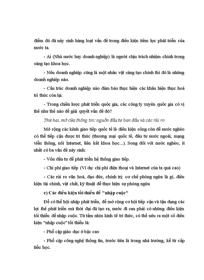 image for page Ảnh hưởng của kinh tế tri thức tới sự nghiệp công nghiệp hoá, hiện đại hoá ở nước ta