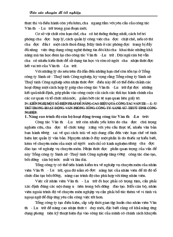 image for page Một số biện pháp nâng cao hiệu quả công tác Văn thư - Lưu trữ trong văn phòng Tổng công ty Sành sứ - Thuỷ tinh C ông nghiệp