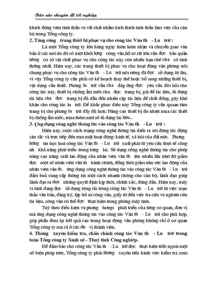 image for page Một số biện pháp nâng cao hiệu quả công tác Văn thư - Lưu trữ trong văn phòng Tổng công ty Sành sứ - Thuỷ tinh C ông nghiệp
