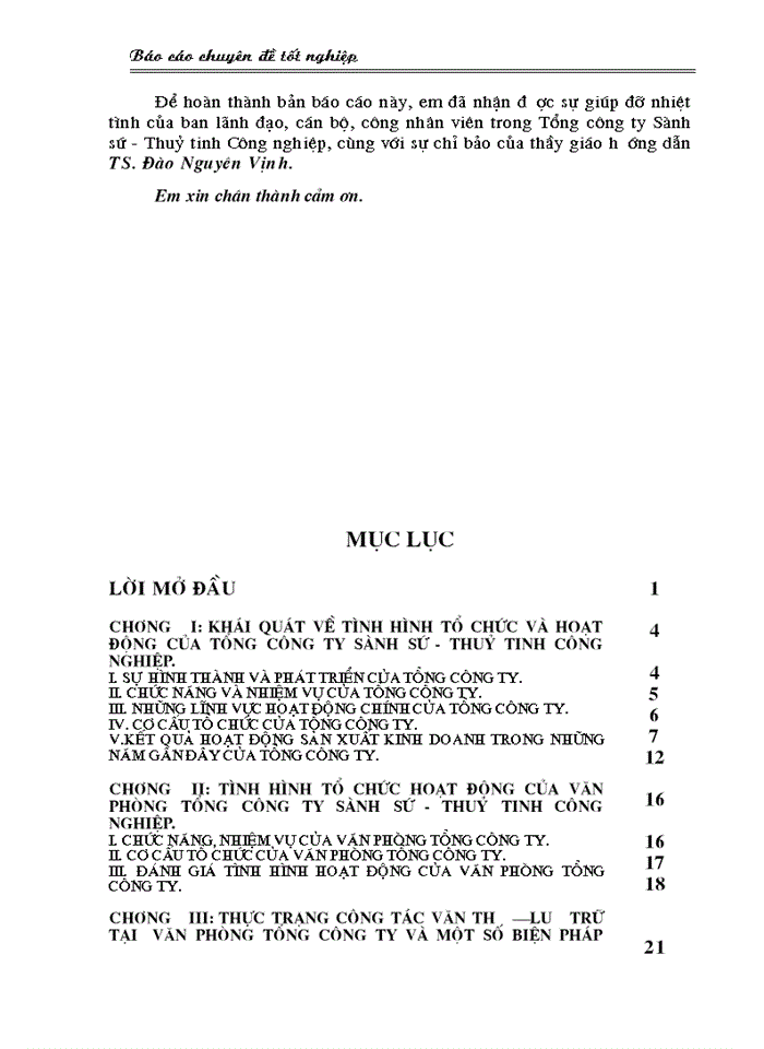 image for page Một số biện pháp nâng cao hiệu quả công tác Văn thư - Lưu trữ trong văn phòng Tổng công ty Sành sứ - Thuỷ tinh C ông nghiệp