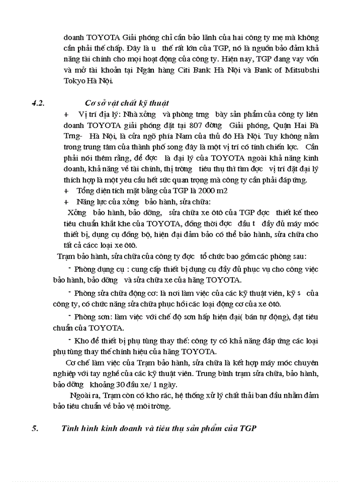 image for page Một vài giải pháp nhằm mở rộng thị trường tiêu thụ xe ô tô ở công ty liên doanh TOYOTA Giải phóng