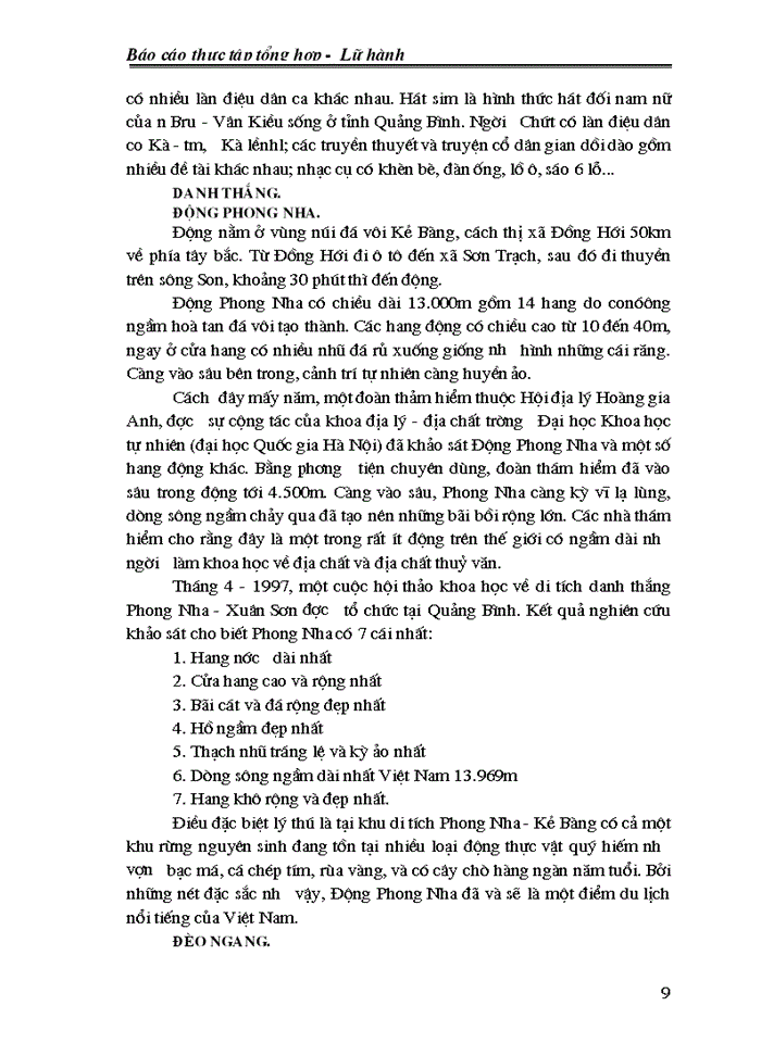 image for page Báo cáo thực tập tổng hợp -  Lữ hành