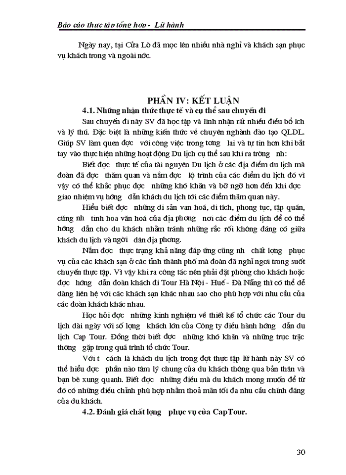 image for page Báo cáo thực tập tổng hợp -  Lữ hành