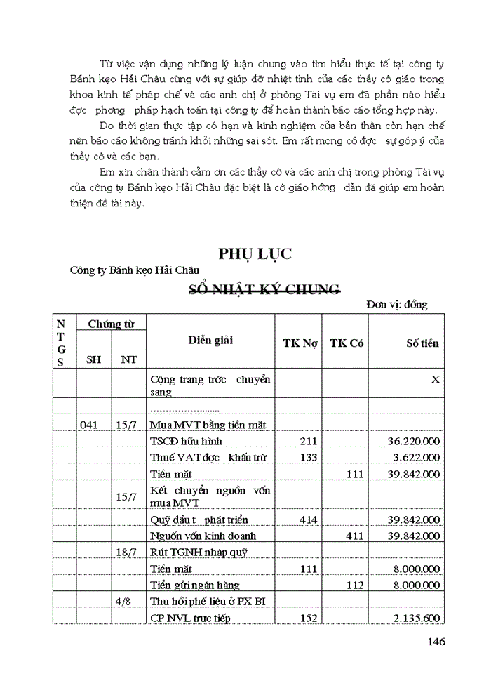 image for page Tổng hợp về công tác kế toán tại Công ty bánh kẹo Hải Châu