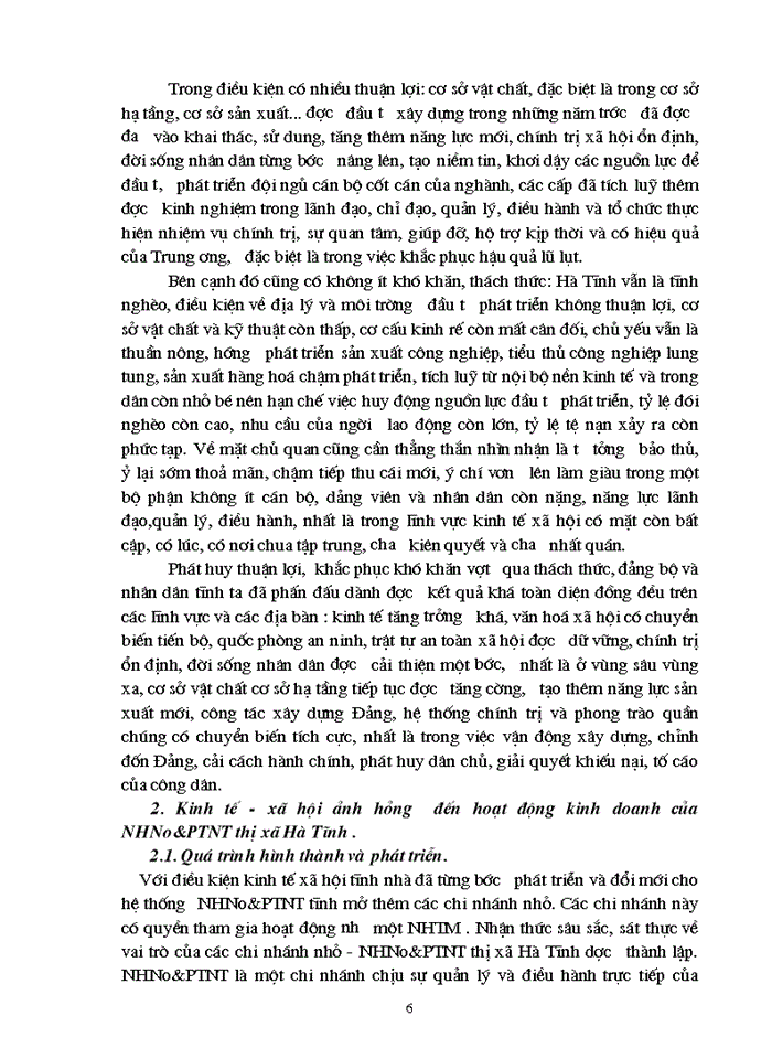 image for page Các hoạt động kinh doanh của ngân hàng nông nghiệp và phát triển nông thôn Thị xã Hà Tĩnh trong năm qua.