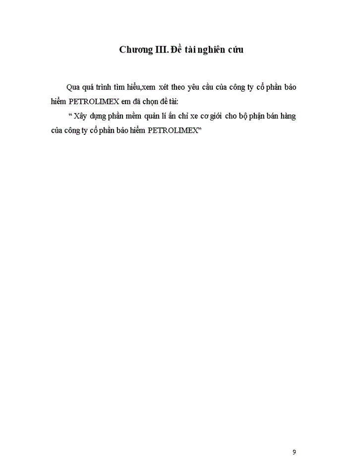 image for page Xây dựng phần mềm quản lý ấn chỉ xe cơ giới cho bộ phận bán hàng của công ty cổ phần bảo hiểm PETROLIMEX