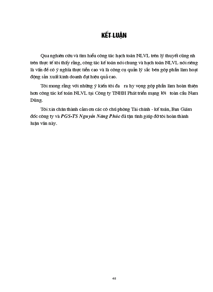 image for page Tổ chức hạch toán  nguyên liệu vật liệu với việc nâng cao hiệu quả sử dụng vốn lưu động tại Công ty TNHH phát triển mạng lưới toàn cầu Nam Dũng