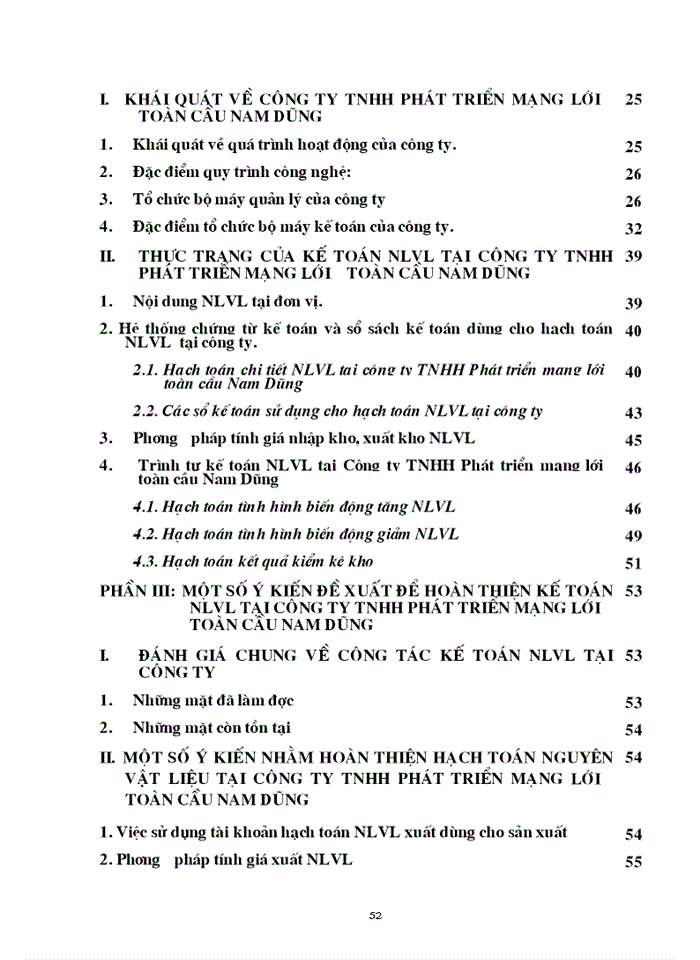 image for page Tổ chức hạch toán  nguyên liệu vật liệu với việc nâng cao hiệu quả sử dụng vốn lưu động tại Công ty TNHH phát triển mạng lưới toàn cầu Nam Dũng