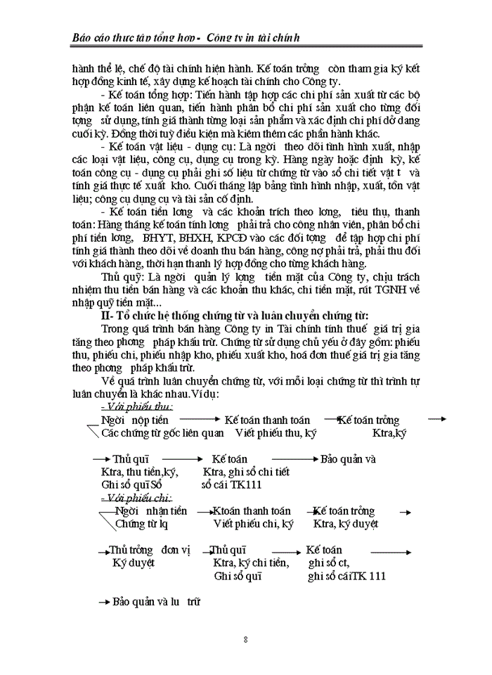 image for page Báo cáo thực tập tổng hợp -  Công ty in tài chính