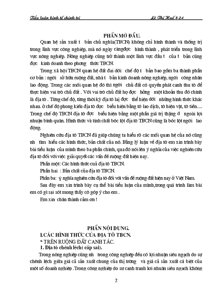 image for page nghiên cứu địa tô đối với vấn đề ruộng đất hiện nay ở Việt Nam.