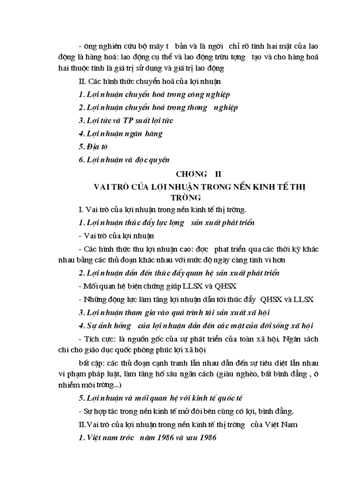 image for page Nguồn gốc bản chất của lợi nhuận  và vai trò của lợi nhuận trong nền kinh tế thị trường để nghiên cứu