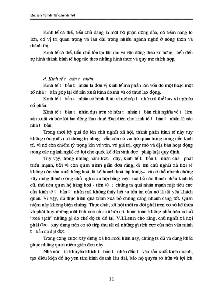 image for page Phân tích cơ cấu kinh tế nhiều thành phần ở nước ta mà Đại hội IX đã nêu và ích lợi của việc sử dụng vào việc phân tích kinh tế – xã hội trong thời kỳ lên CNXH ở Việt Nam