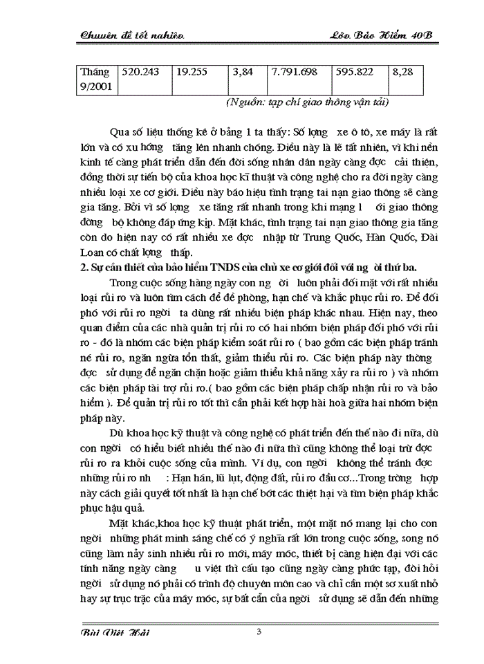image for page Bàn về nghiệp vụ bảo hiểm TNDS của chủ xe cơ giới đối với người thứ ba tại Công ty Bảo Hiểm Thành Phố Hồ Chí Minh