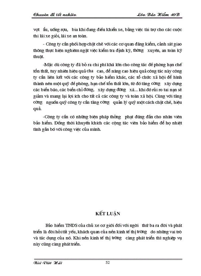 image for page Bàn về nghiệp vụ bảo hiểm TNDS của chủ xe cơ giới đối với người thứ ba tại Công ty Bảo Hiểm Thành Phố Hồ Chí Minh