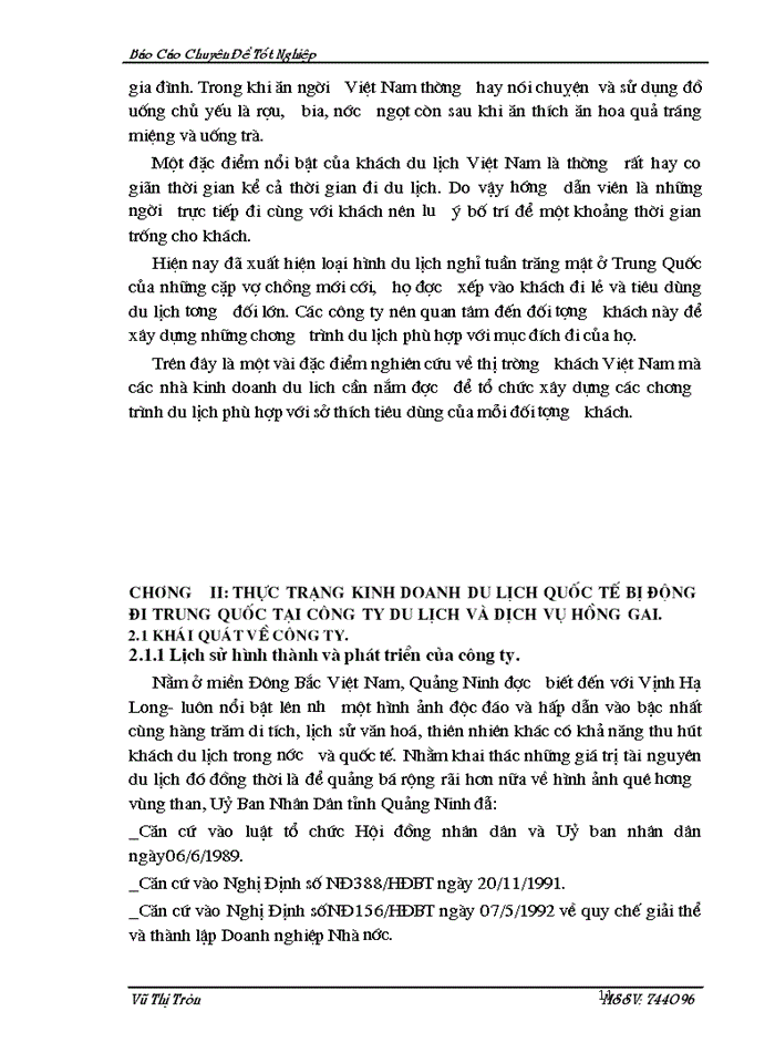 image for page Thực trạng và giải pháp kinh doanh du lịch quốc tế bị động đi du lịch ở Trung Quốc tại công ty Du lịch và Dịch vụ Hồng Gai