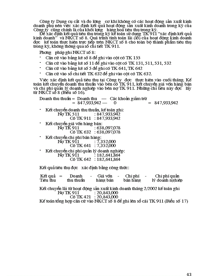 image for page Hạch toán tiêu thụ thành phẩm và xác định kết quả tiêu thụ tại Công ty dụng cụ cắt và đo lường cơ khí