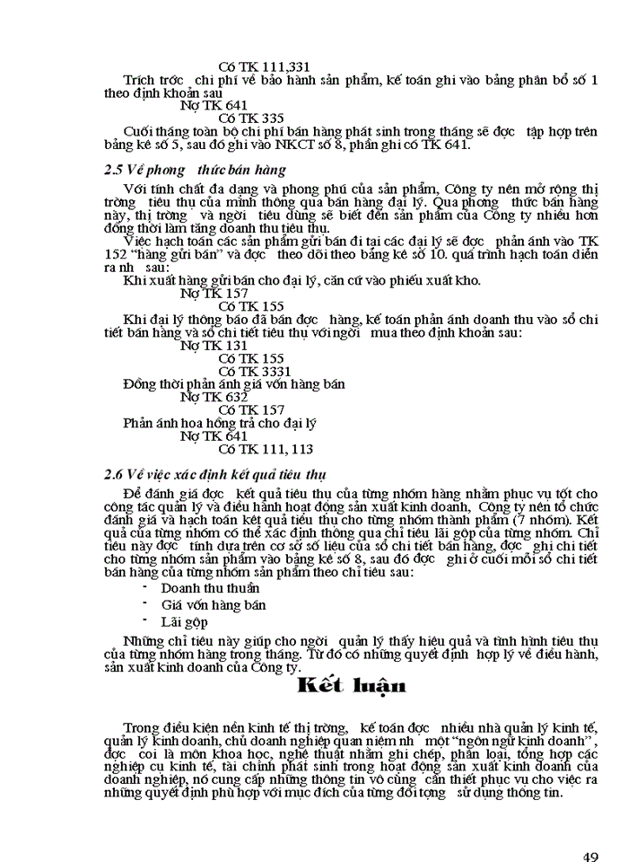 image for page Hạch toán tiêu thụ thành phẩm và xác định kết quả tiêu thụ tại Công ty dụng cụ cắt và đo lường cơ khí