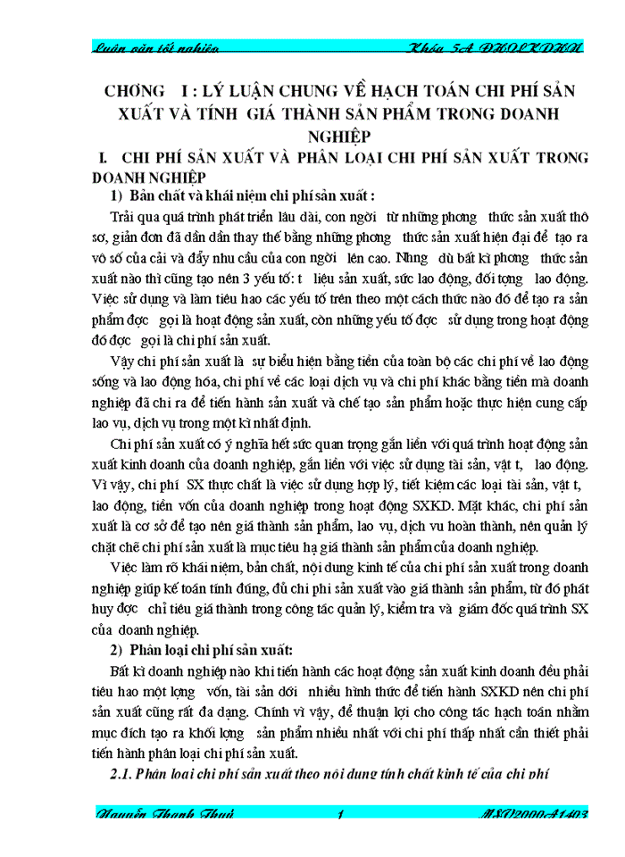 image for page Hoàn thiện công tác kế toán tập hợp chi phí sản xuất và tính giá thành sản phẩm nước sạch tại công ty cấp nước thái nguyên