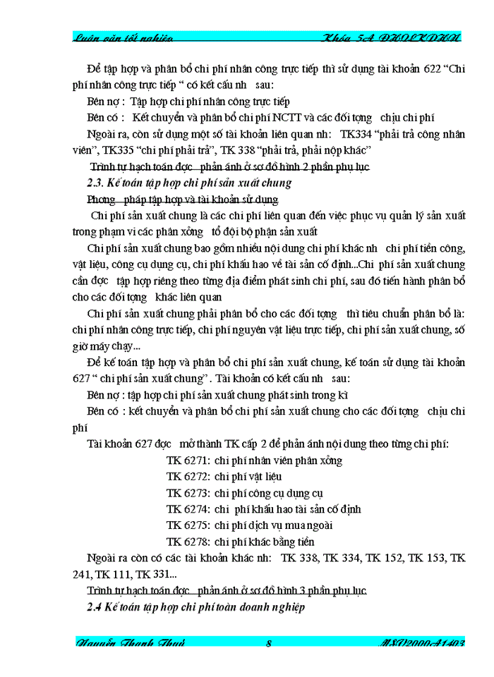 image for page Hoàn thiện công tác kế toán tập hợp chi phí sản xuất và tính giá thành sản phẩm nước sạch tại công ty cấp nước thái nguyên