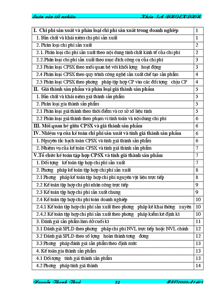image for page Hoàn thiện công tác kế toán tập hợp chi phí sản xuất và tính giá thành sản phẩm nước sạch tại công ty cấp nước thái nguyên