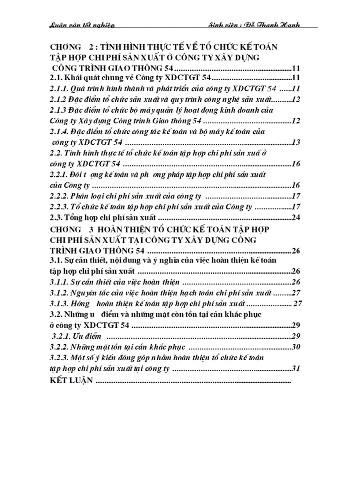 image for page Tổ chức kế toán tập hợp chi phí sản xuất ở Công ty Xây dựng Công Trình Giao thông 54
