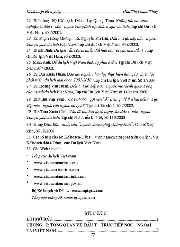 image for page Thực trạng và giải pháp thu hút đầu tư trưc tiếp nước ngoài vào ngành du lịch Việt Nam