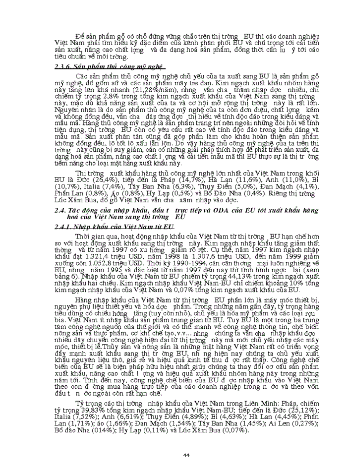 image for page Tự do hoá trong eu và khả năng thâm nhập thị trường eu của hàng hoá việt nam