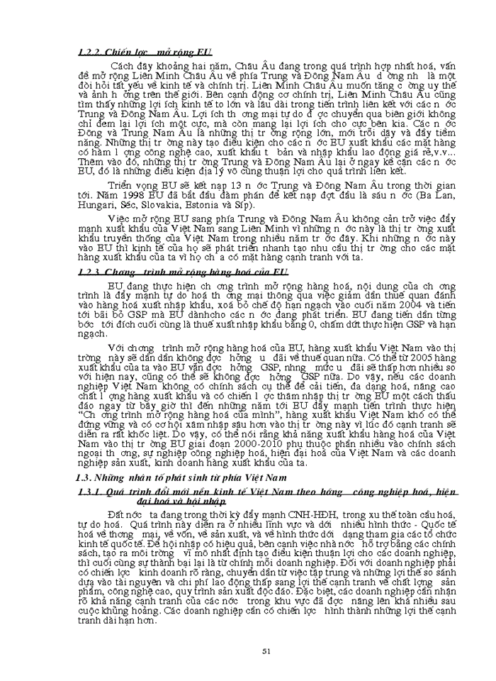 image for page Tự do hoá trong eu và khả năng thâm nhập thị trường eu của hàng hoá việt nam