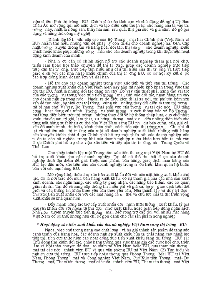 image for page Tự do hoá trong eu và khả năng thâm nhập thị trường eu của hàng hoá việt nam