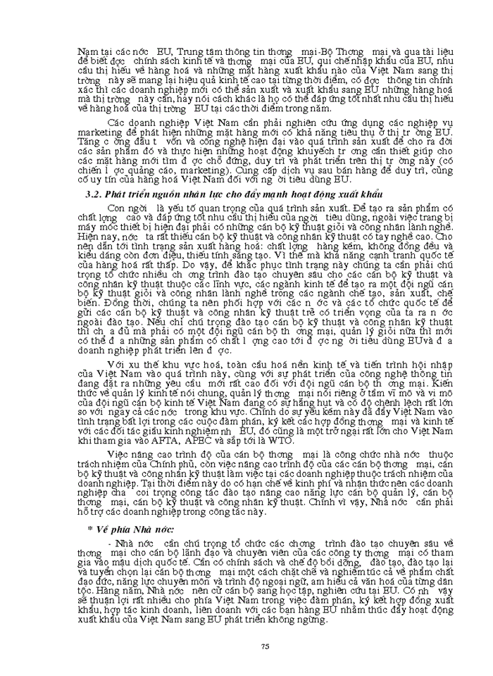 image for page Tự do hoá trong eu và khả năng thâm nhập thị trường eu của hàng hoá việt nam