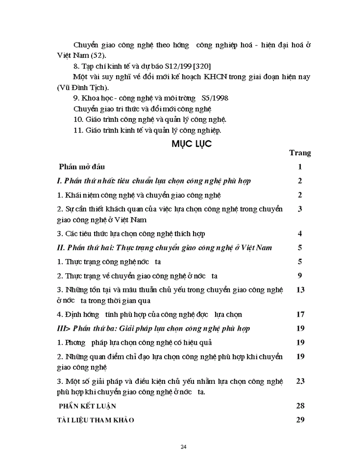 image for page Một số giải pháp và điều kiện chủ yếu nhằm lựa chọn công nghệ phù hợp khi chuyển giao công nghệ ở nước ta.