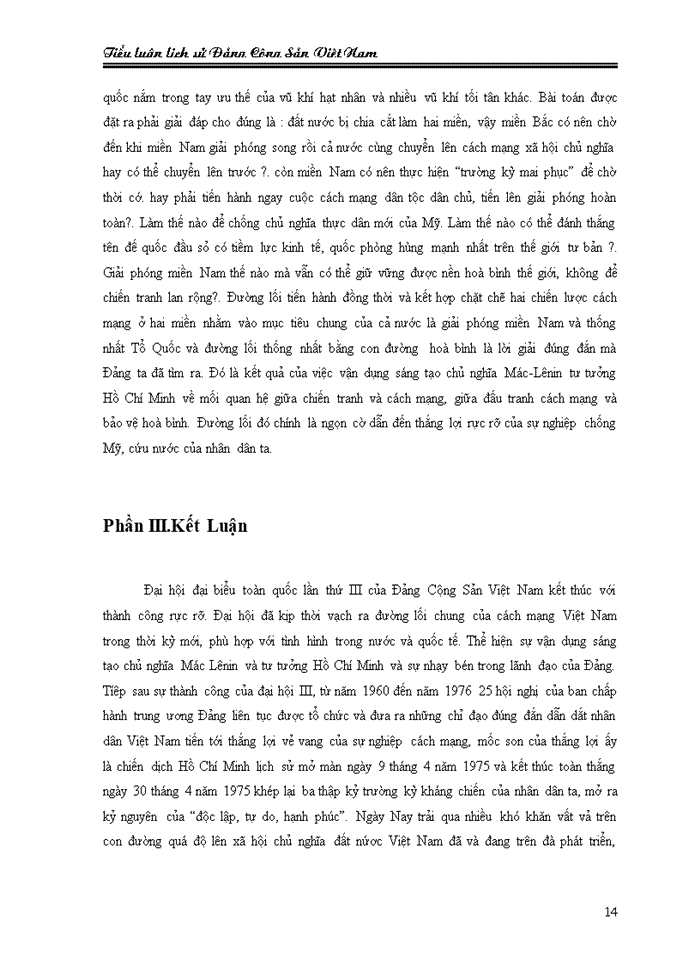 image for page Hoàn cảnh lịch sử, nội dung đường lối của cách mạng Việt Nam trong giai đoạn mới do Đại Hội đại biểu toàn quốc lần thứ III của Đảng Cộng Sản Việt Nam đề ra.