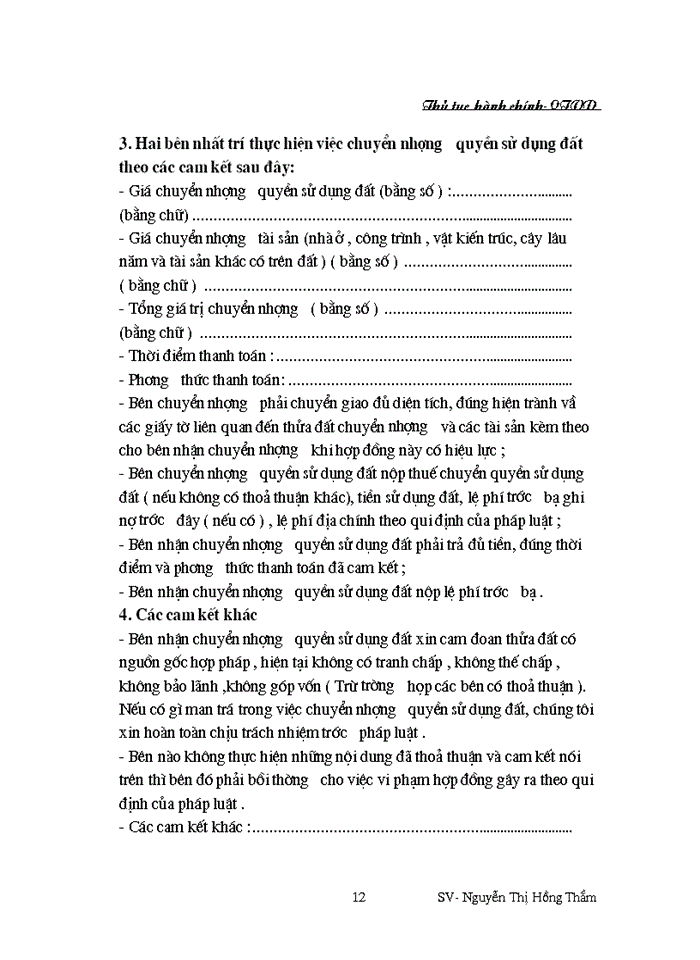 image for page Thủ tục hành chính liên quan đến vấn đề chuyển nhượng quyền sử dụng đất