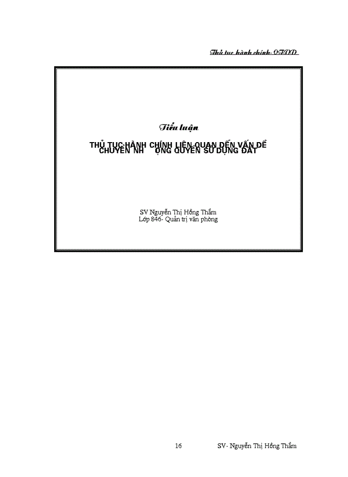 image for page Thủ tục hành chính liên quan đến vấn đề chuyển nhượng quyền sử dụng đất