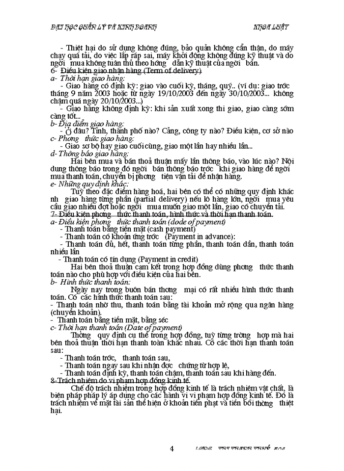 image for page Soạn thảo hợp đồng kinh tế, phân tích những điều khoản chủ yếu của hợp đồng kinh tế. Trình bày một bản hợp đồng kinh tế ở một doanh nghiệp nhà nước