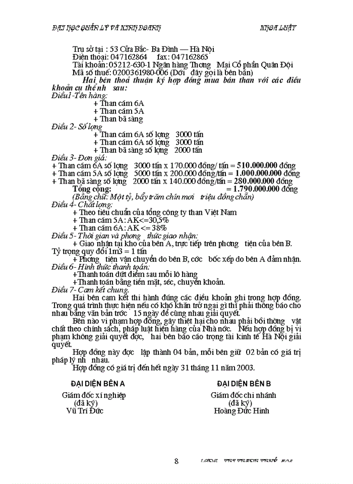 image for page Soạn thảo hợp đồng kinh tế, phân tích những điều khoản chủ yếu của hợp đồng kinh tế. Trình bày một bản hợp đồng kinh tế ở một doanh nghiệp nhà nước