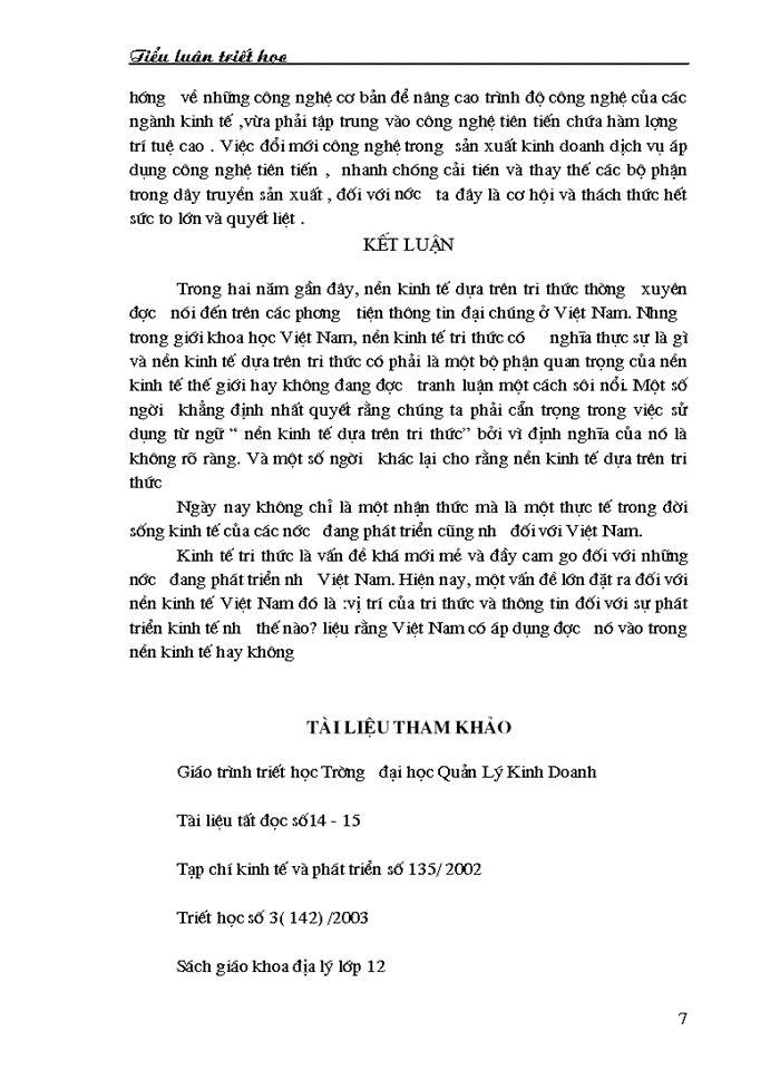 image for page Tổng quan về nền kinh tế tri thức và sự tác động của nó tới nền kinh tế Việt Nam