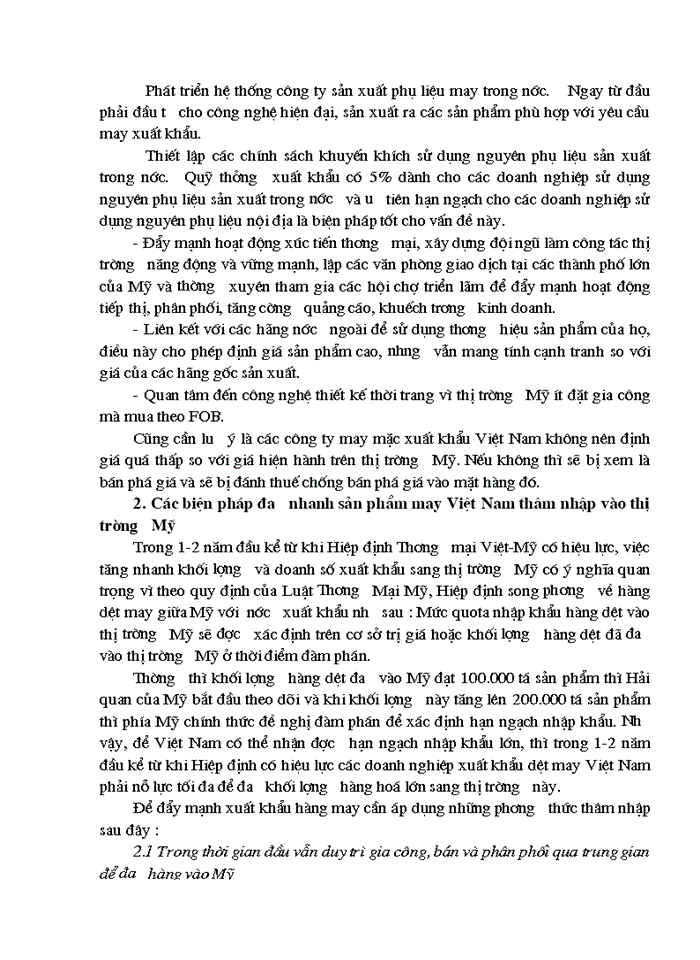 image for page Giải pháp đẩy mạnh xuất khẩu hàng dệt may việt nam sang thị trường mỹ