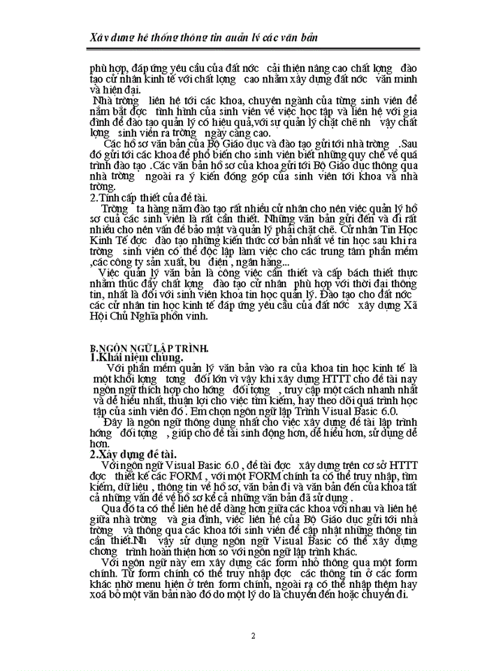 image for page Xây dựng hệ thống thông tin quản lý các văn bản đến và đi của khoa tin học kinh tế