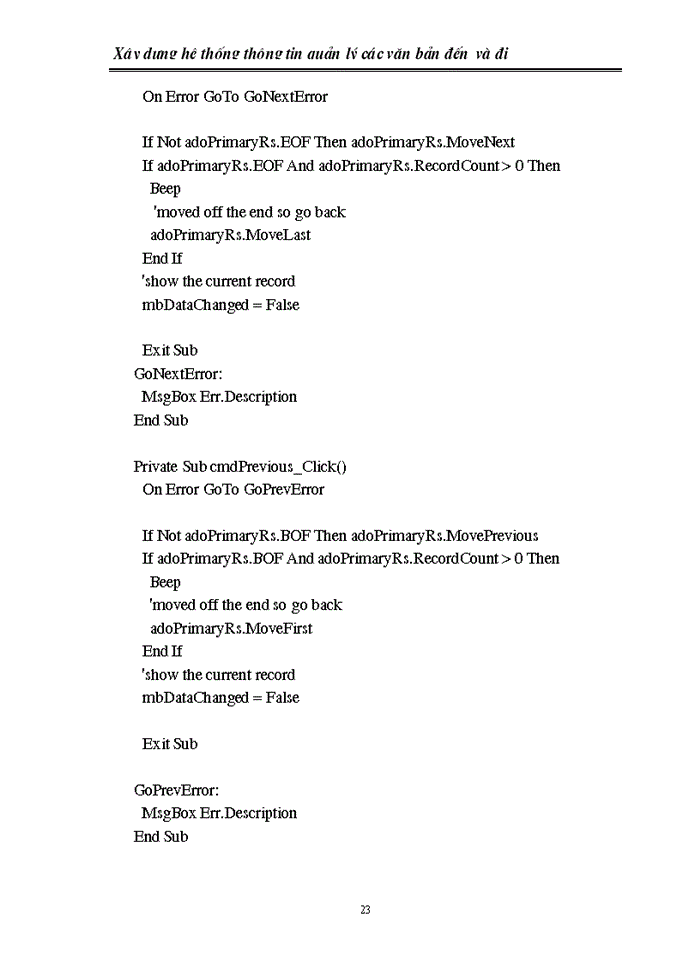 image for page Xây dựng hệ thống thông tin quản lý các văn bản đến  và đi